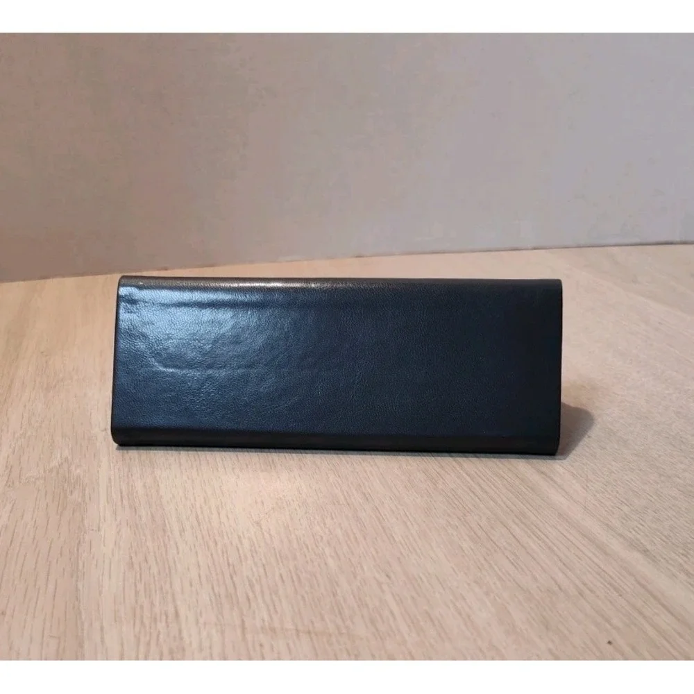 Bulova Semi Hard Tri‎ Fold Sunglasses Case Gray Magnetic Closure Velvet Lined